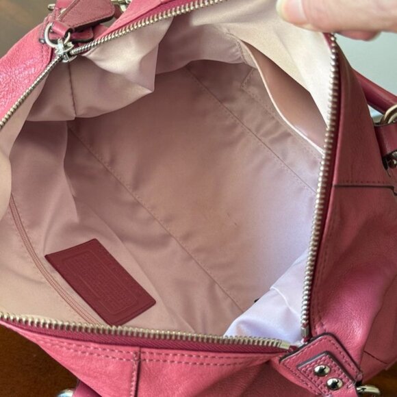 Coach F 15445 Ashley Leather Satchel Shoulder bag Handbag Pink Convertible Strap - Picture 9 of 14